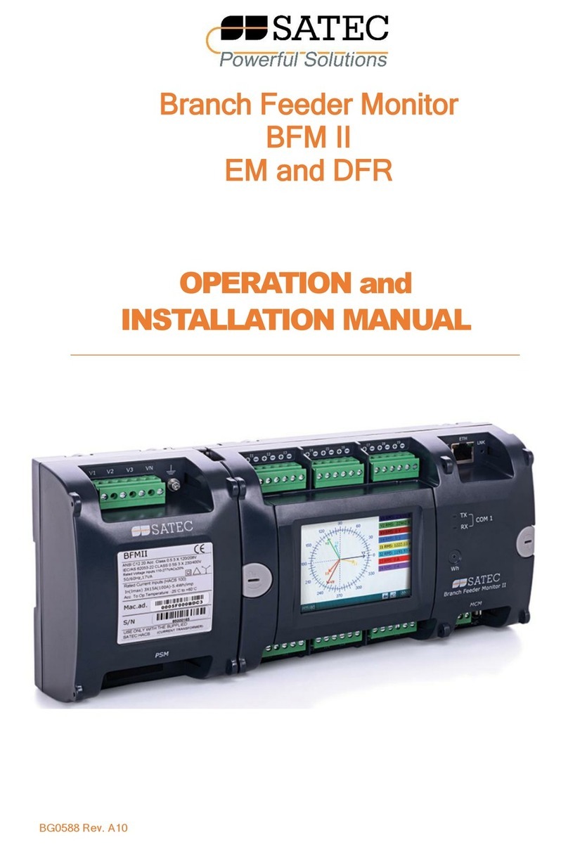 Satec BFM II EM Specification sheet