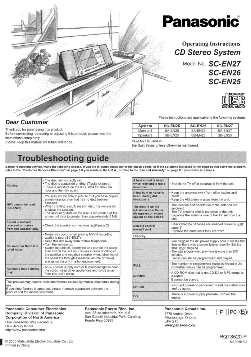 Panasonic SC-EN27 User manual