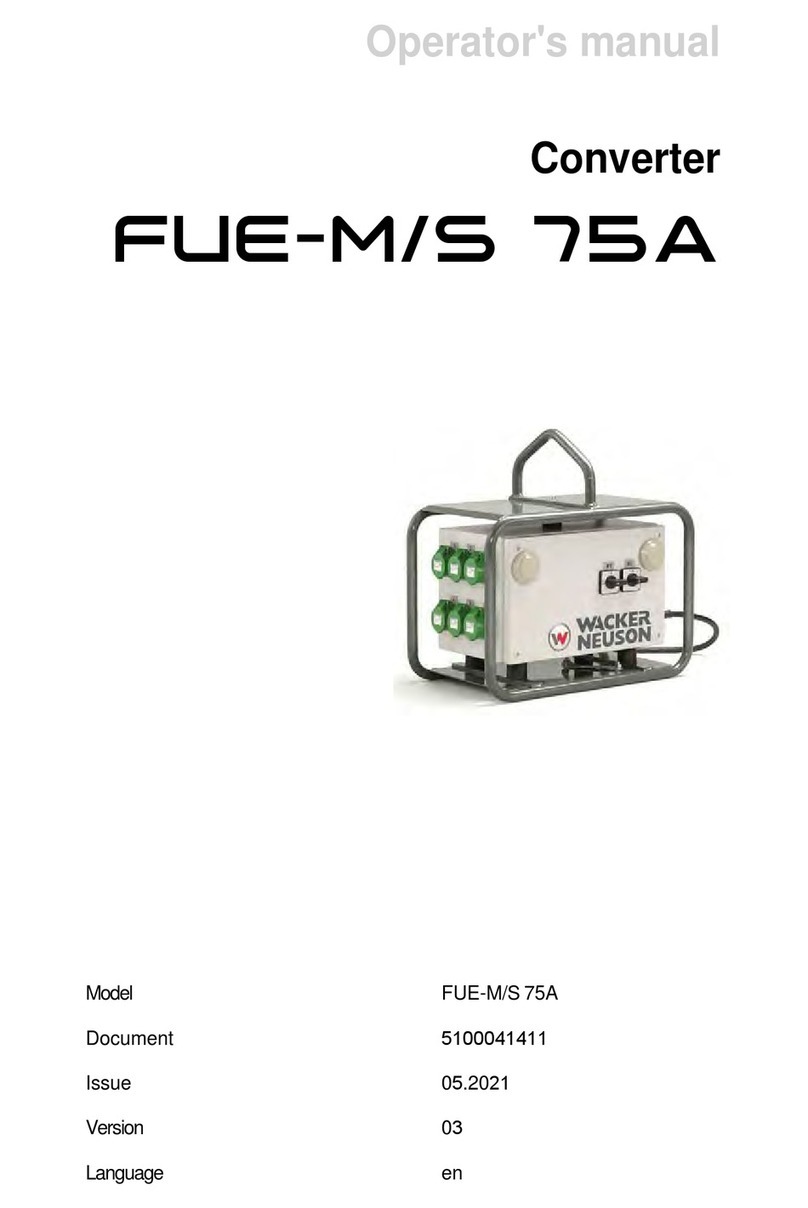 Wacker Neuson FUE-M/S 75A Operator's manual
