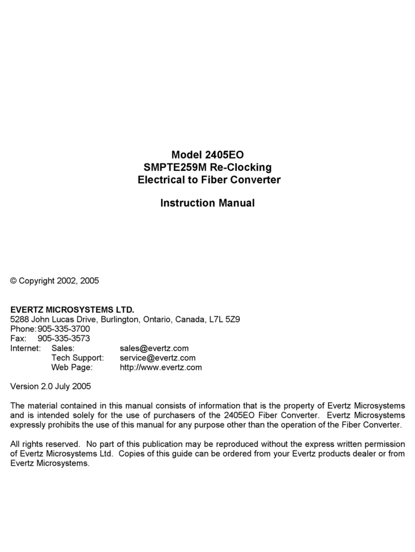 evertz 2405EO instruction manual