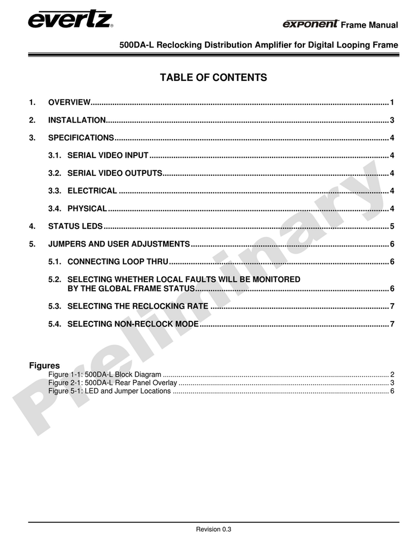 evertz exponent 500DA-L manual