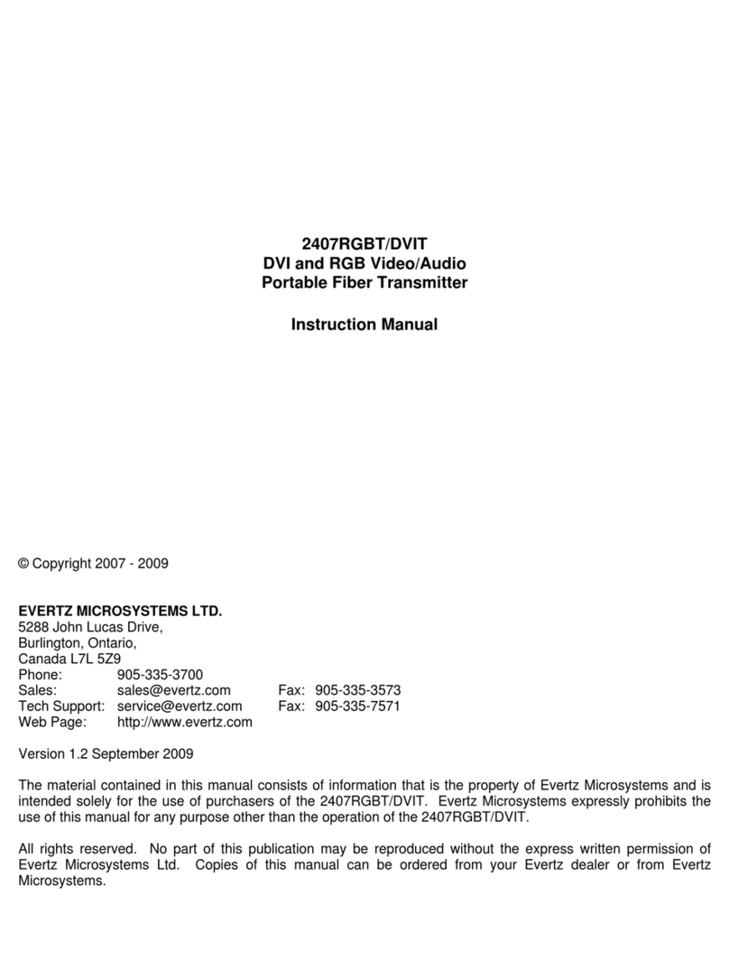 evertz 2407RGBT/DVIT User manual evertz 2407RGBT/DVIT User manual