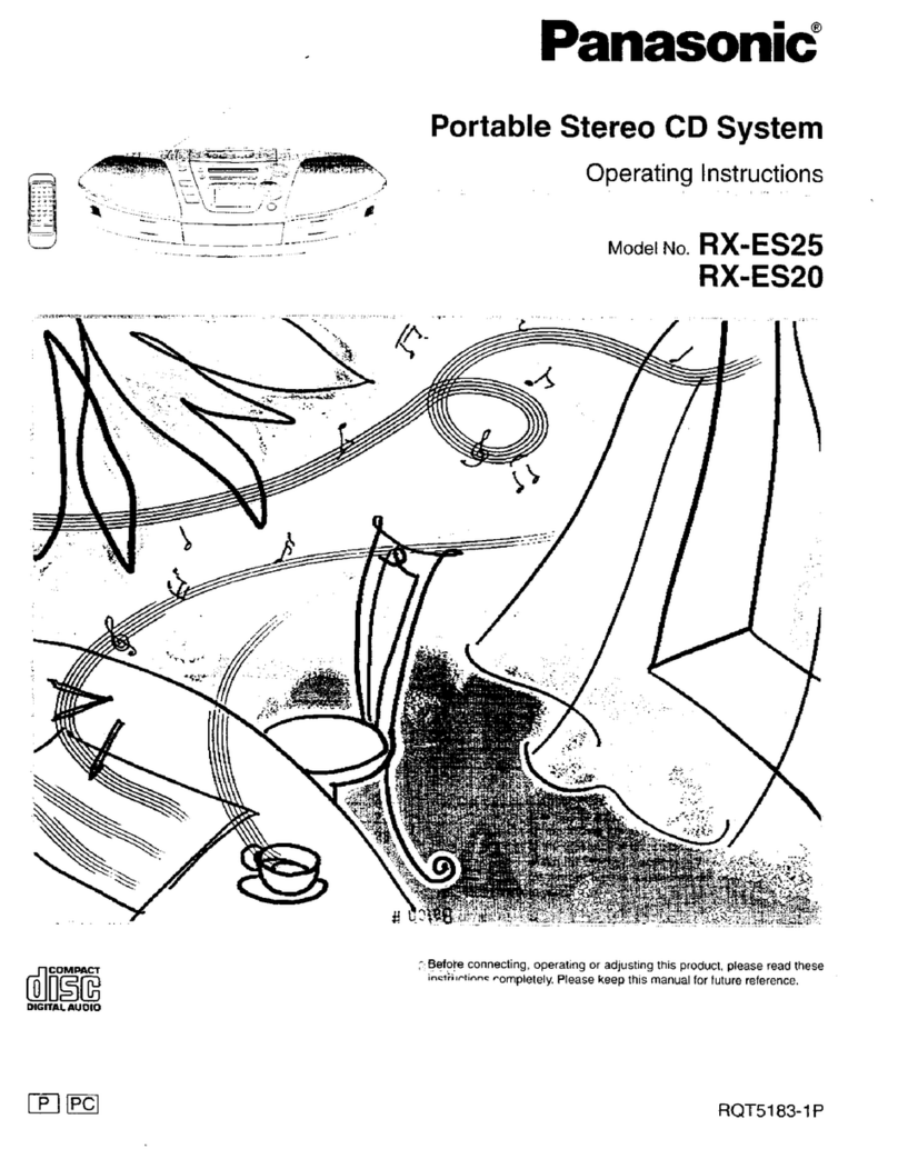 Panasonic RXES25 - RADIO CASSETTE W/CD User manual