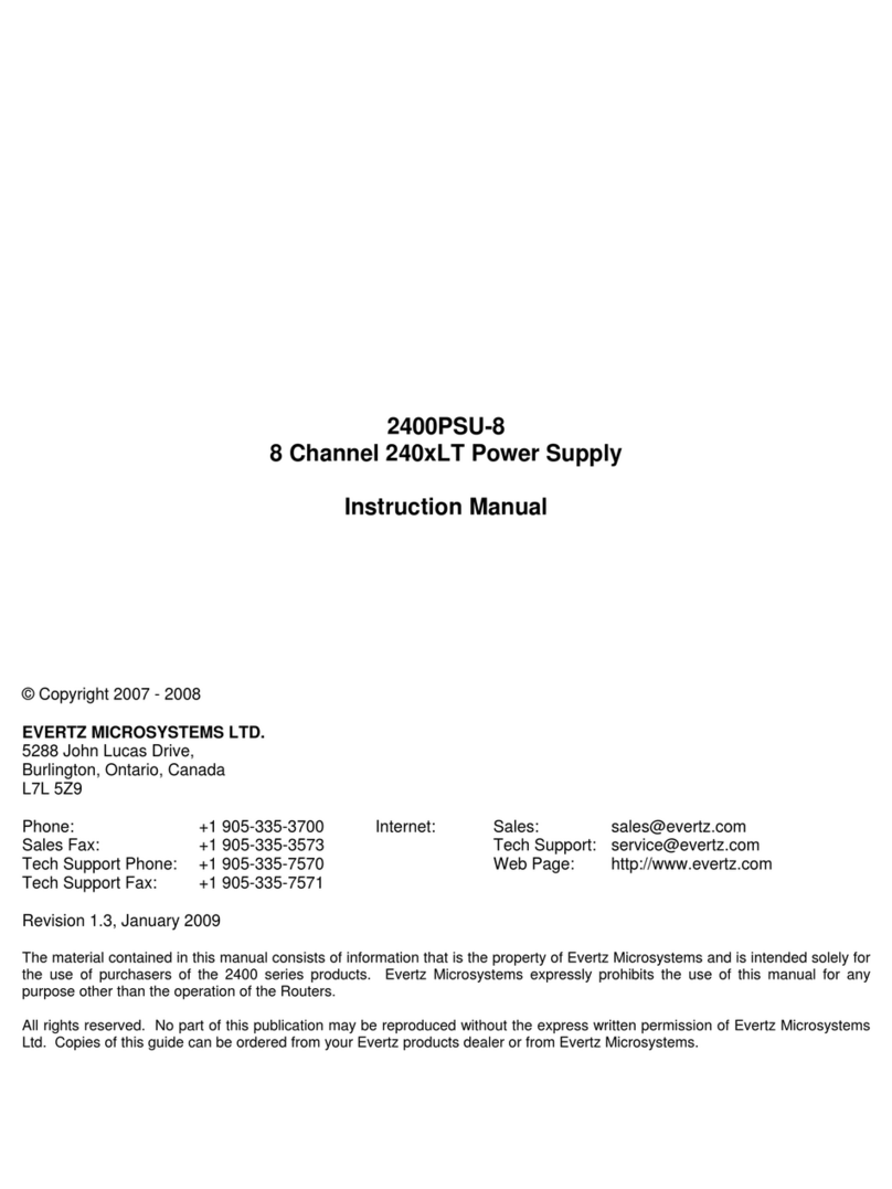 evertz 2400PSU-8 instruction manual