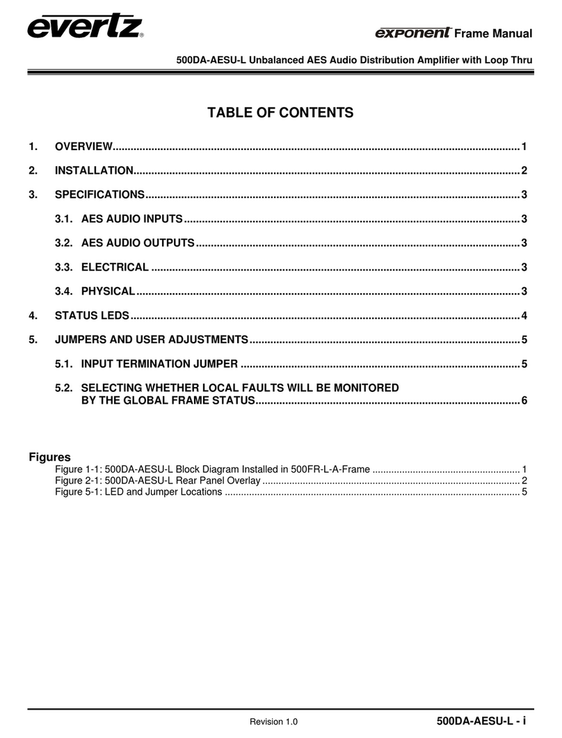 evertz exponent 500DA-AESU-L manual