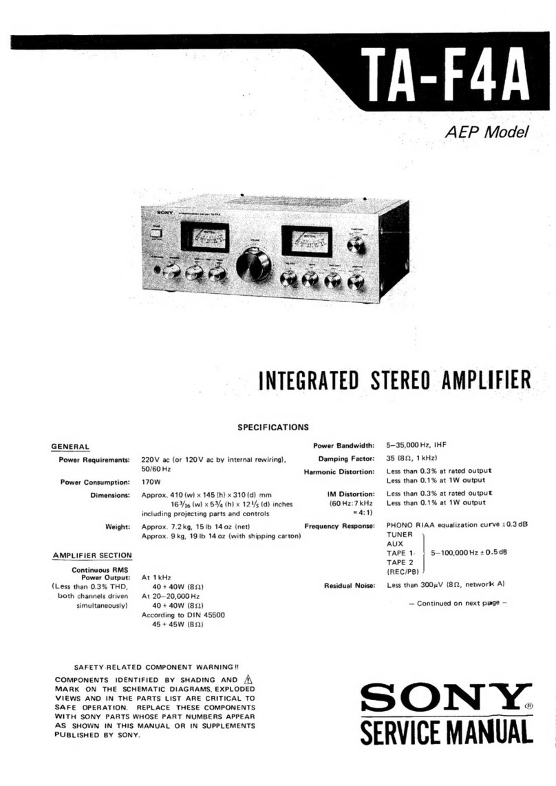 Sony TA-F4A User manual