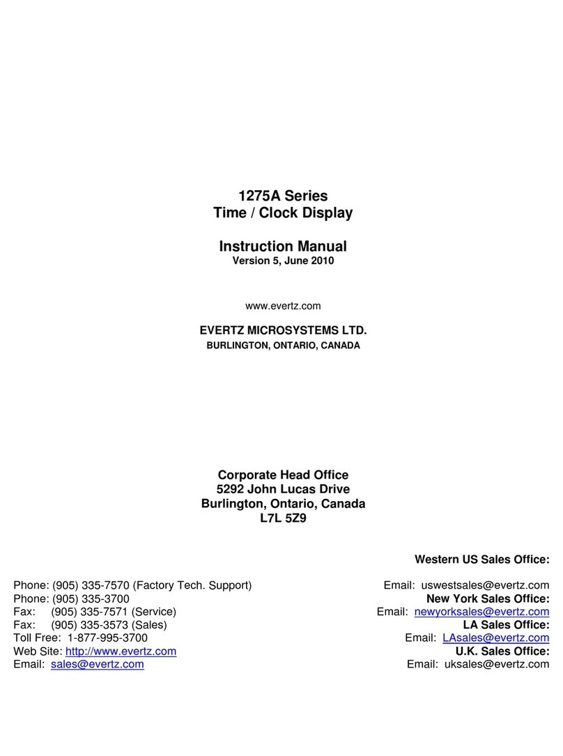 evertz 1275A Series User manual