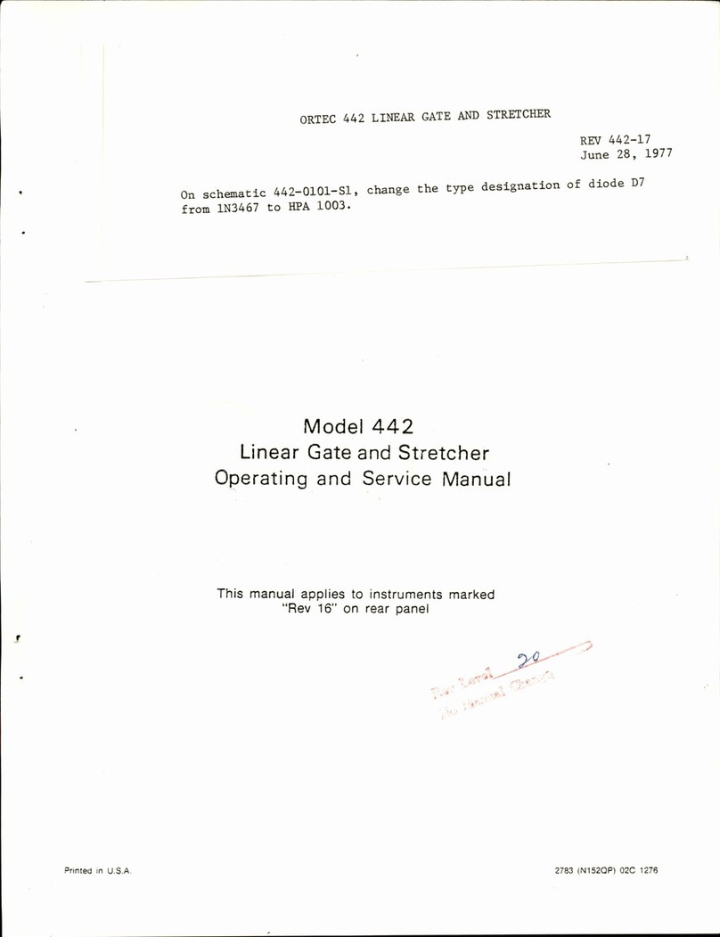 EG&G ORTEC 442 Operating and service manual