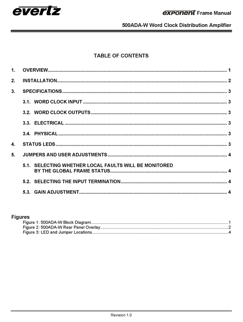 evertz exponent 500ADA-W manual