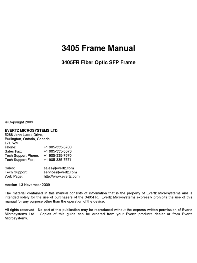 evertz 3405 User manual