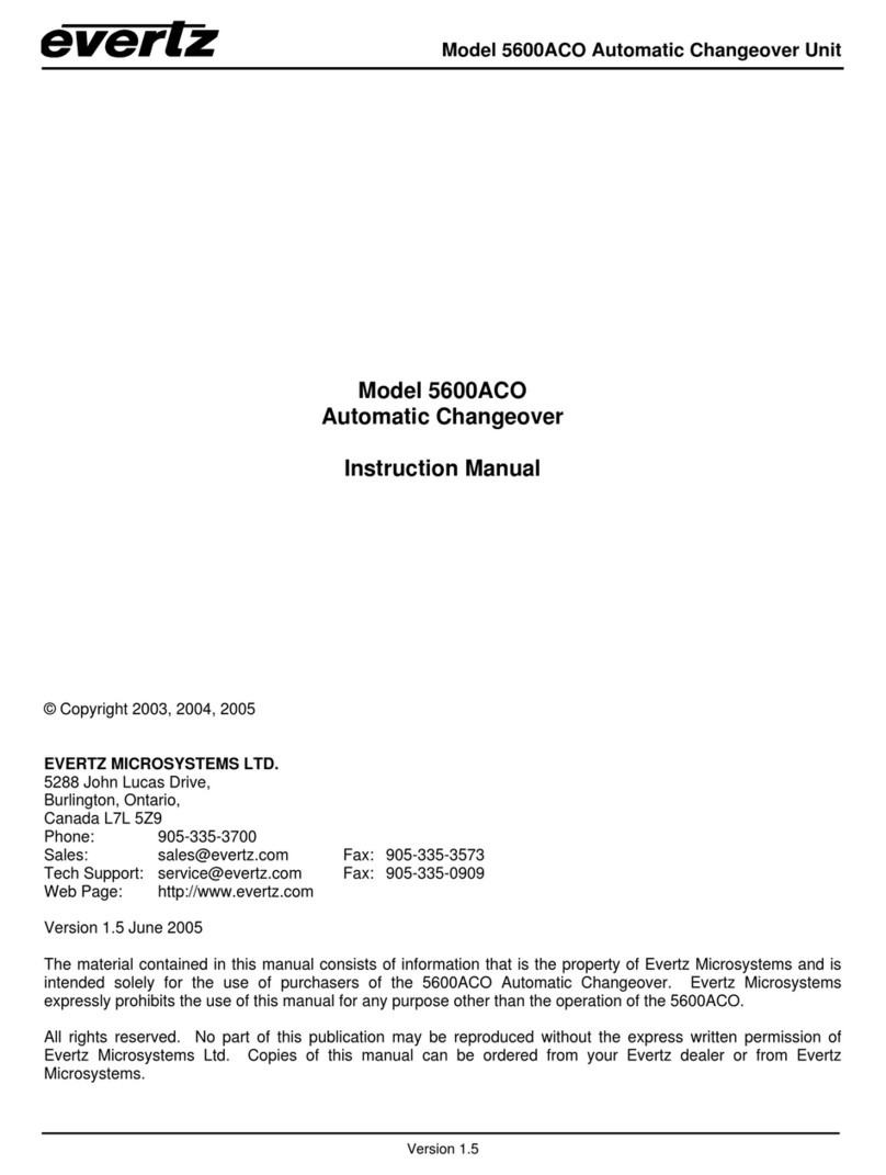 evertz 5600ACO instruction manual