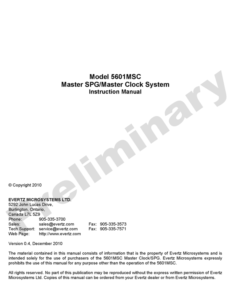 evertz 5601MSC User manual evertz 5601MSC User manual