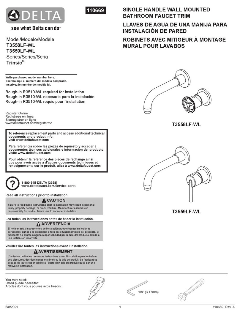 Delta Trinsic T3558LF-WL Series User manual