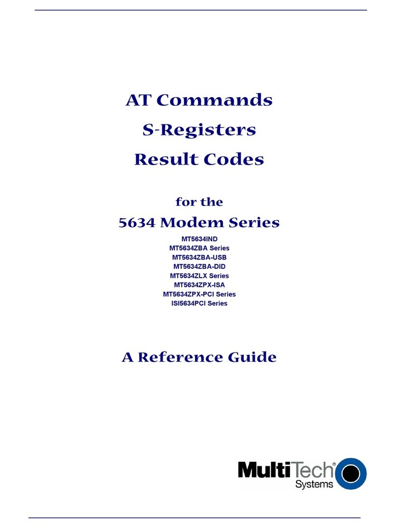 Multitech 5634 Series User manual