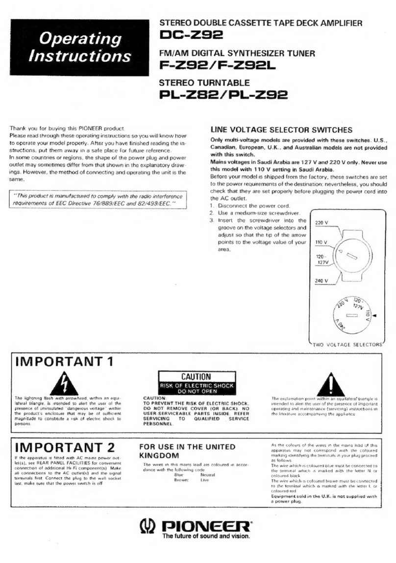 Pioneer DC-Z92 User manual