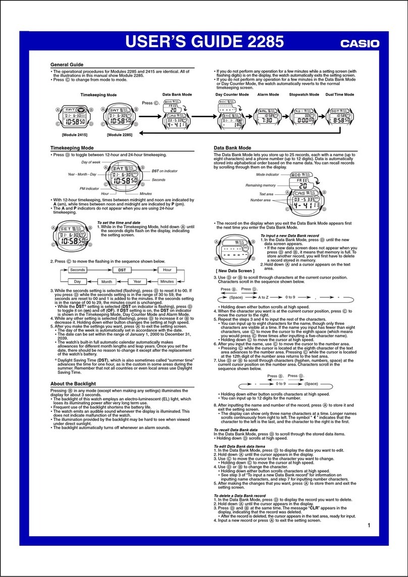 Casio 2285 User manual
