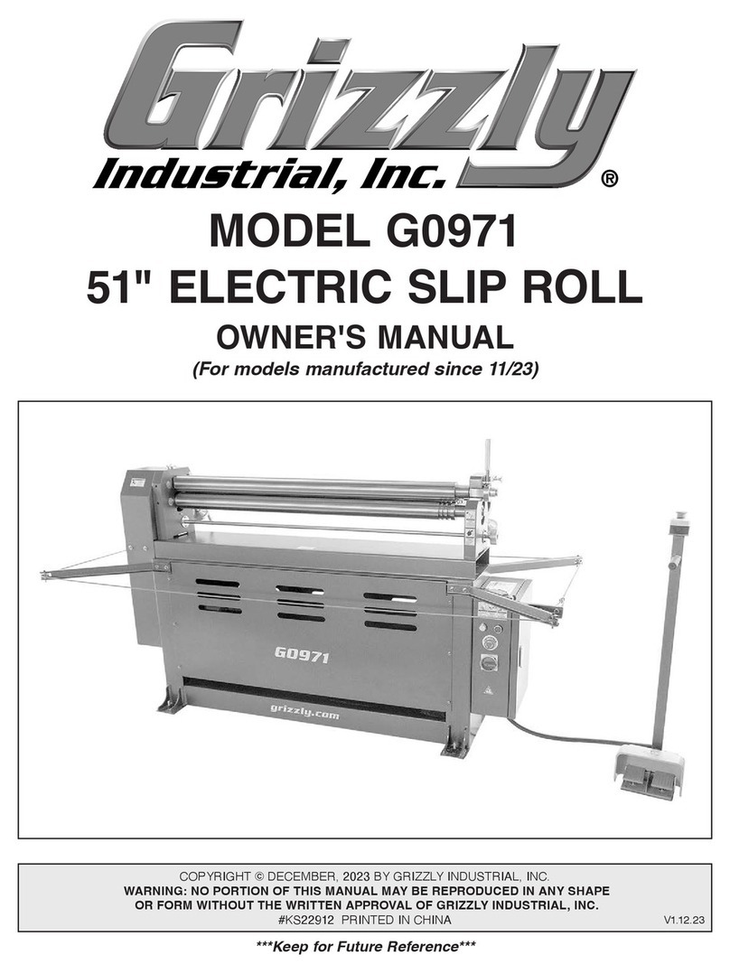 Grizzly G0971 owner's manual