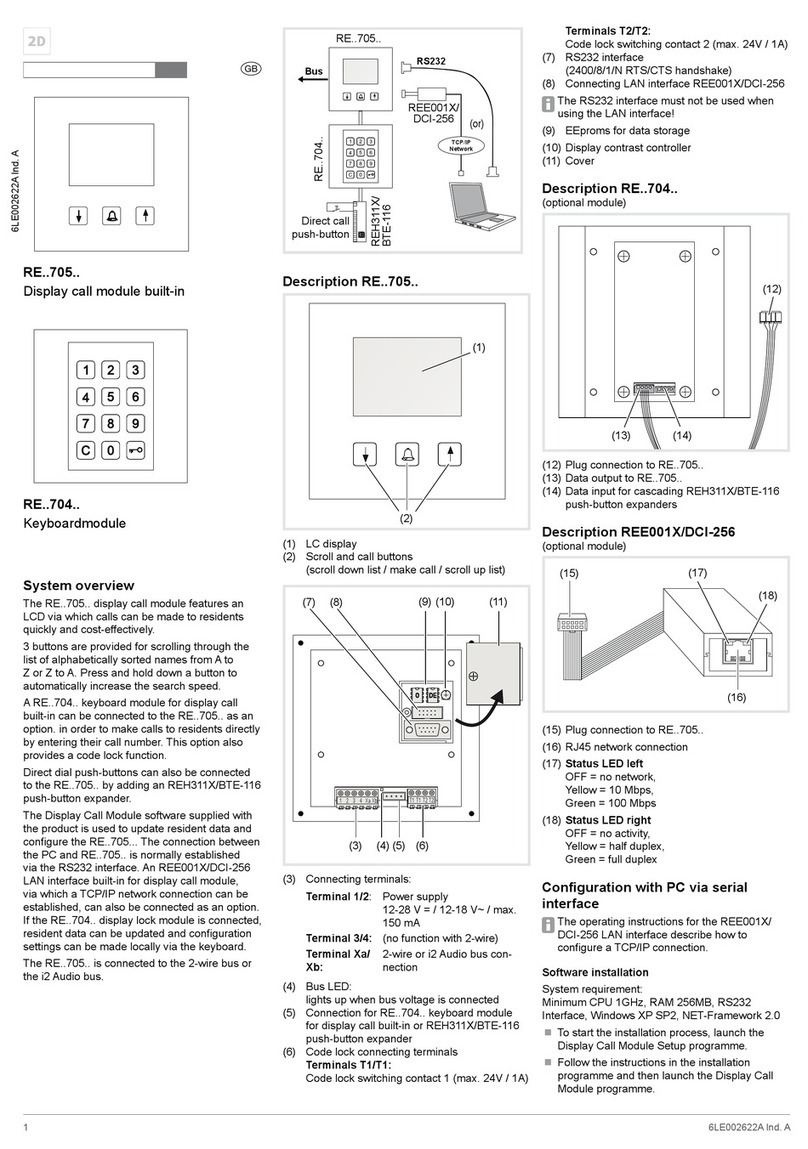 ELCOM RE 705 Series manual