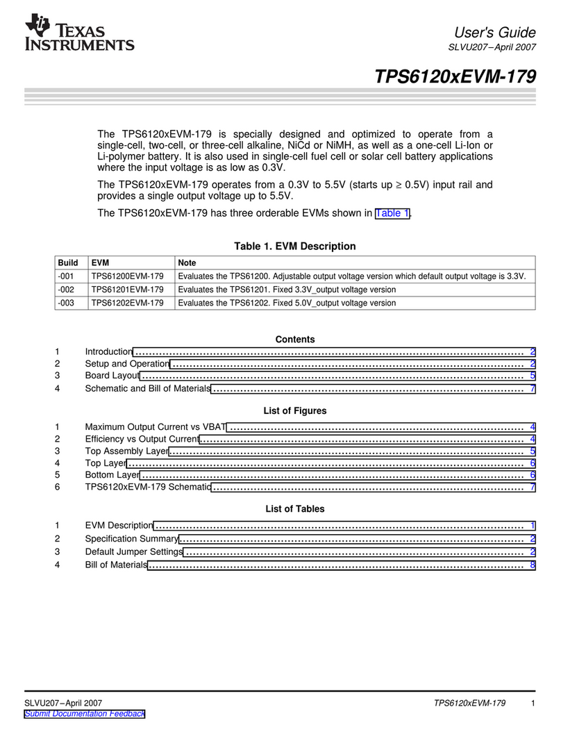 Texas Instruments TPS6120 EVM-179 Series user guide