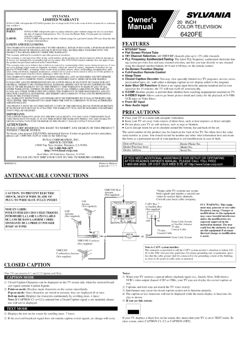 Sylvania 6420FE User manual