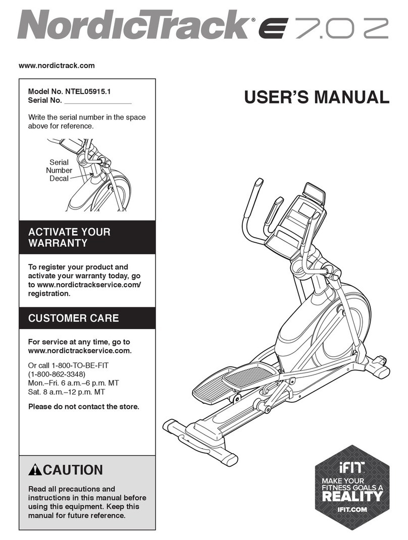 ICON Health & Fitness NordicTrack E7.02 user manual