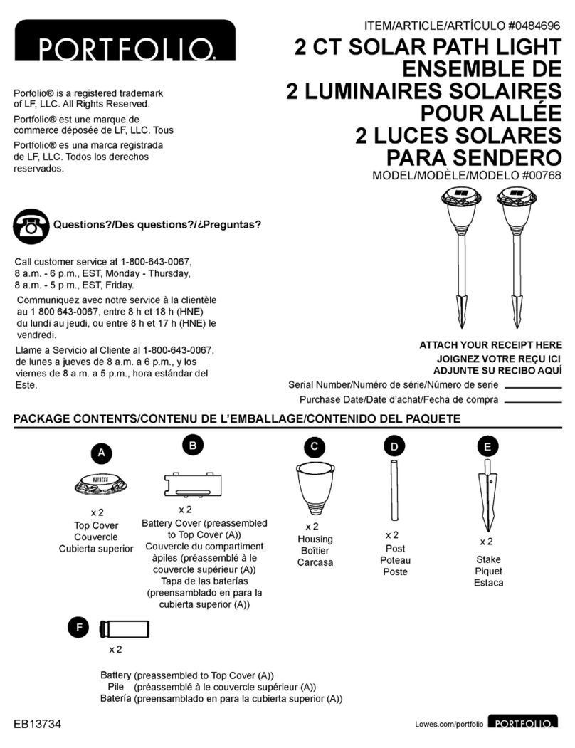 Portfolio 00768 User manual