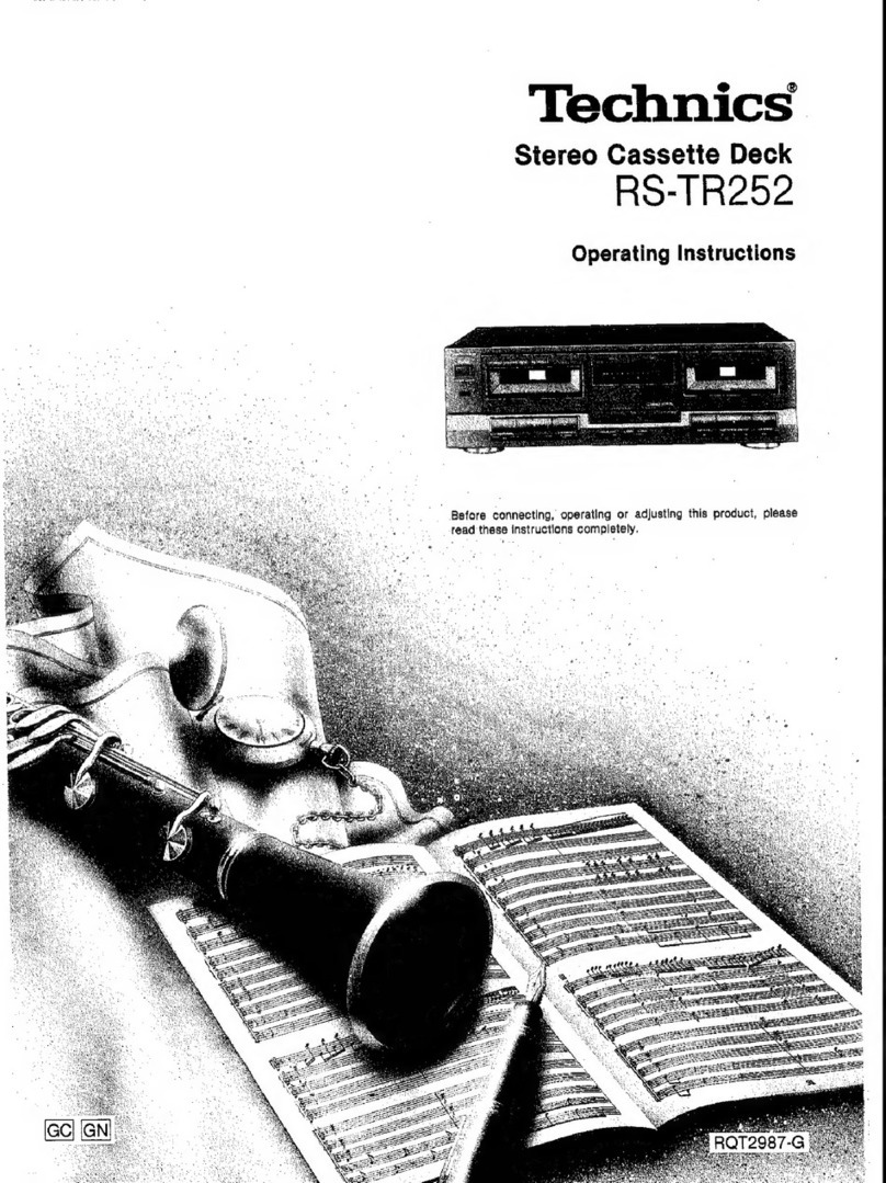 Technics RS-TR252 operating instructions