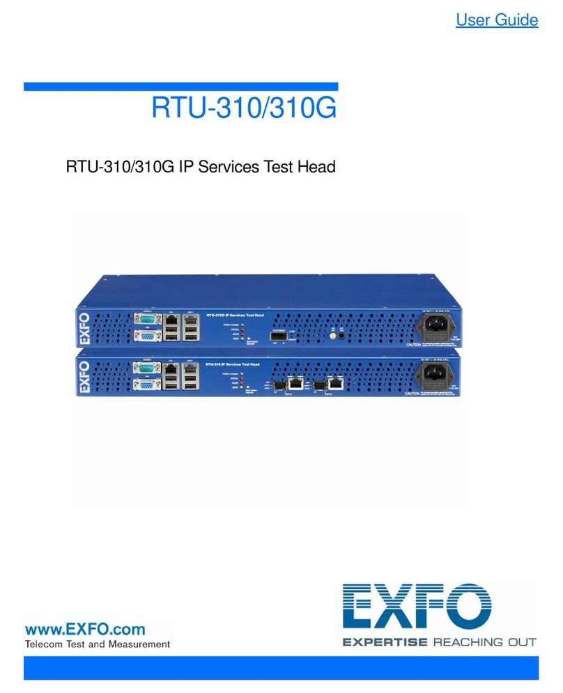 EXFO RTU-310 User manual