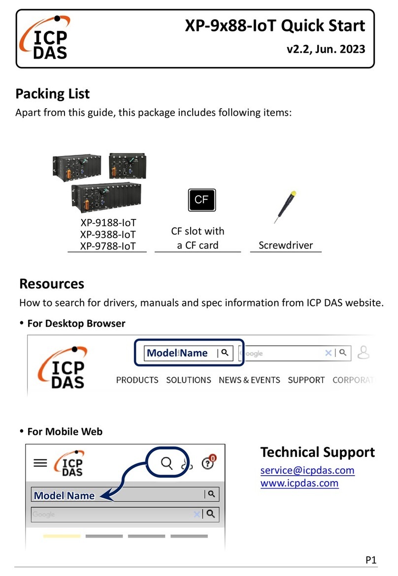 ICP DAS USA XP-9 88-IoT Series quick start