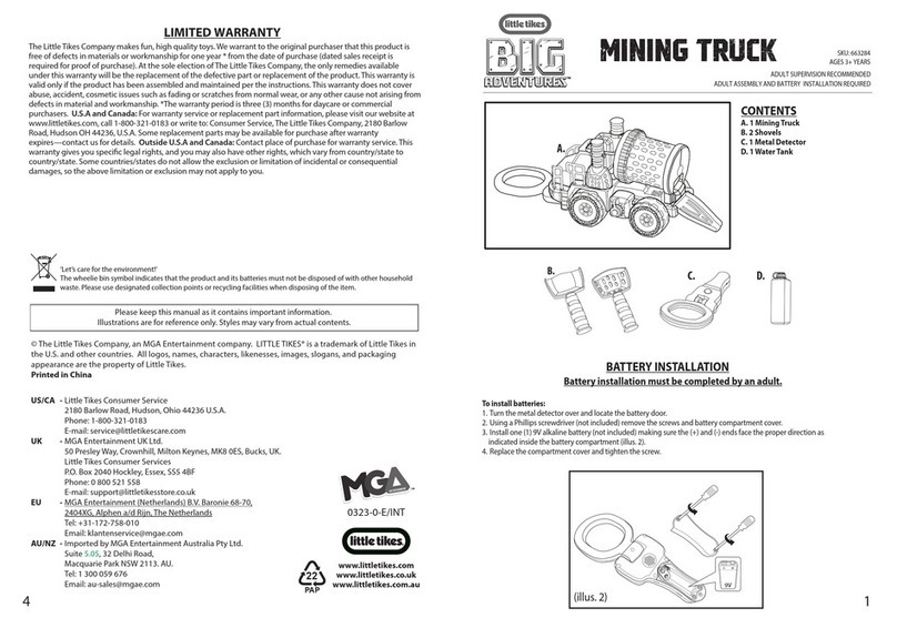 Little Tikes Big Adventures Mining Truck manual