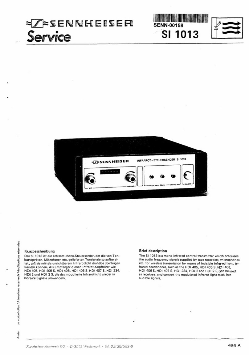 Sennheiser SI 1013 manual