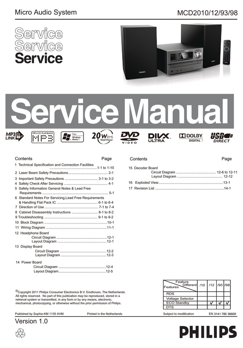 Philips MCD2010/12 Service manual