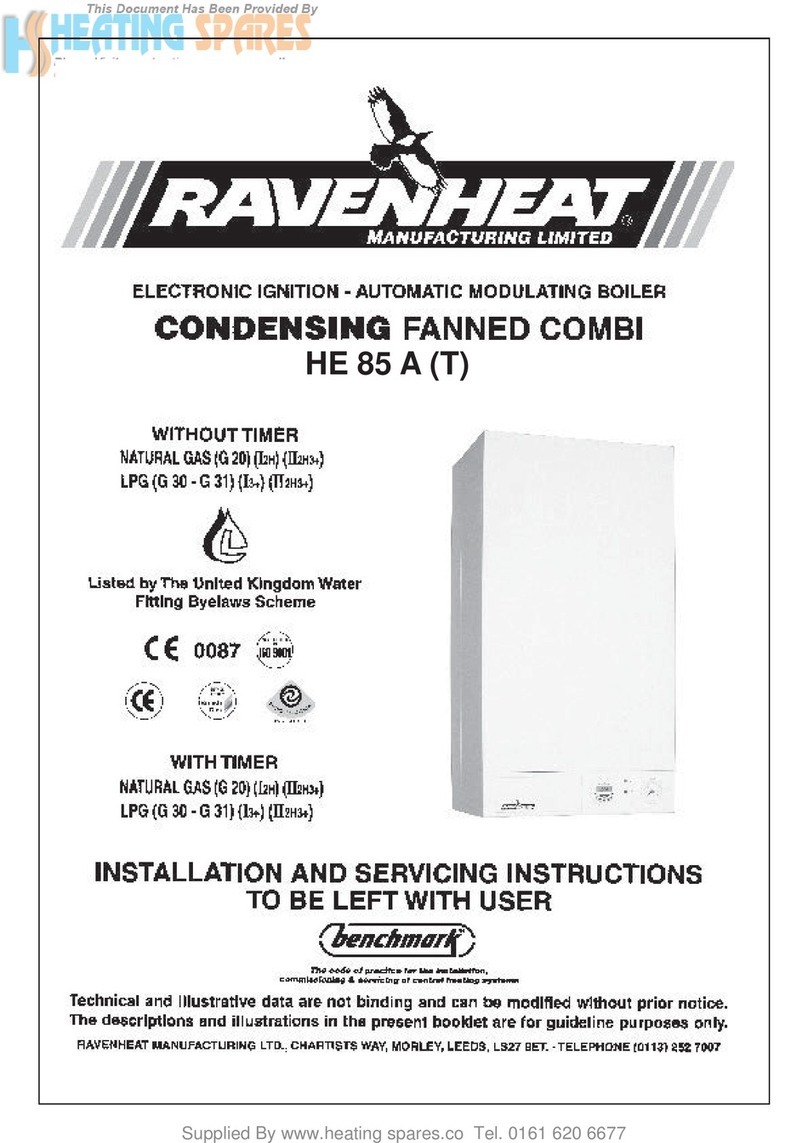 Ravenheat HE 85 A Installation and servicing instruction