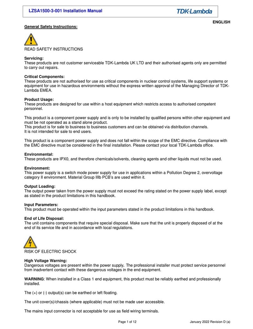TDK-Lambda LZS-A1500-3-001 User manual