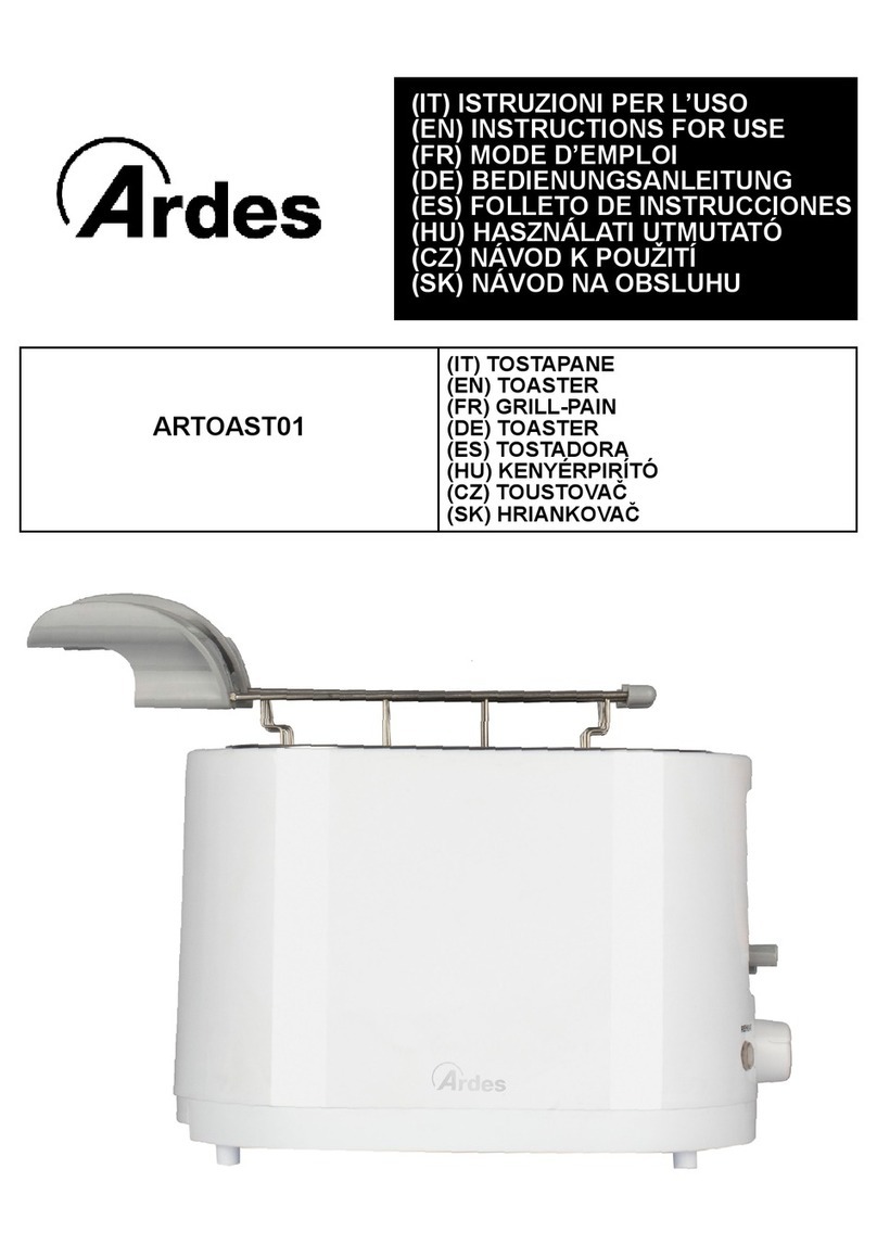 ARDES ARTOAST01 Instructions for use