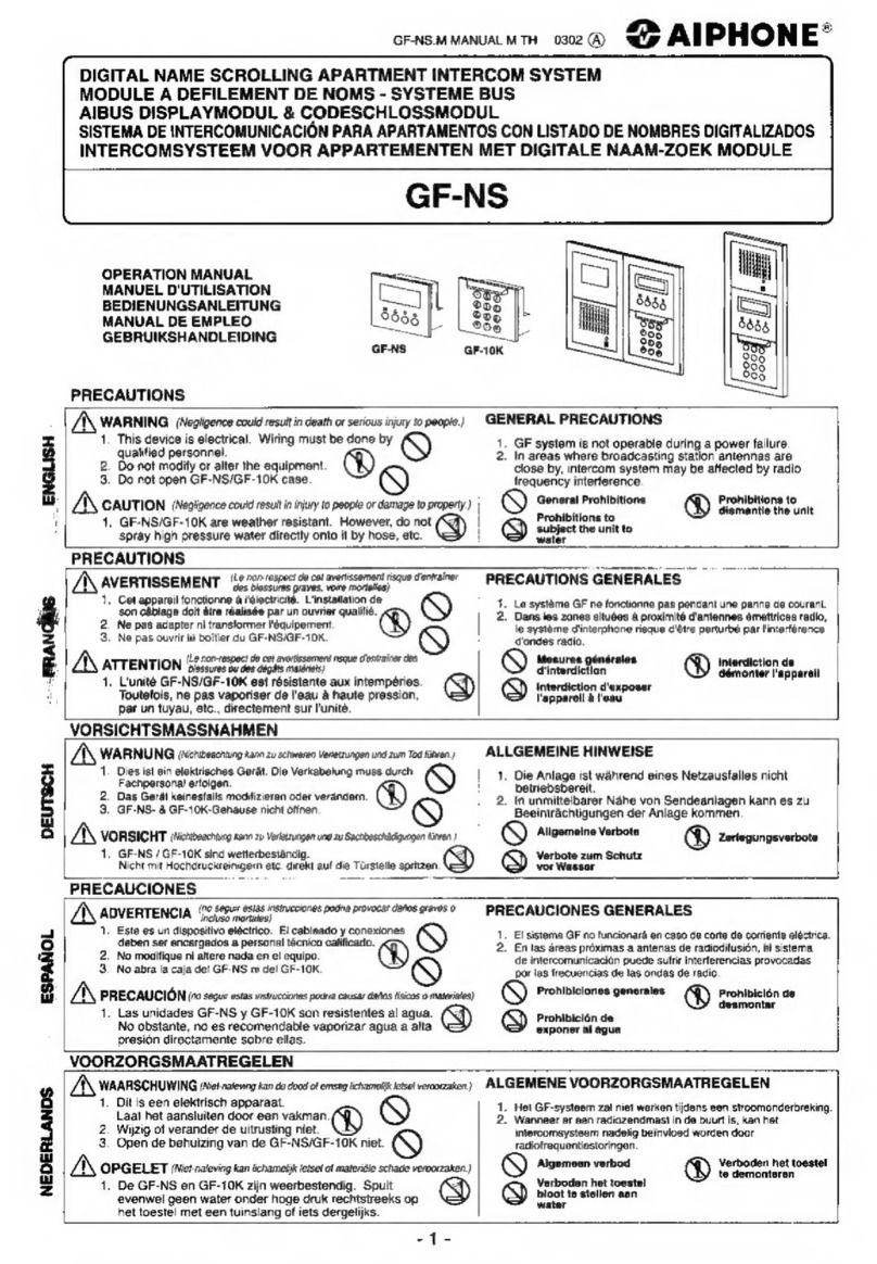 Aiphone GF-NS User manual