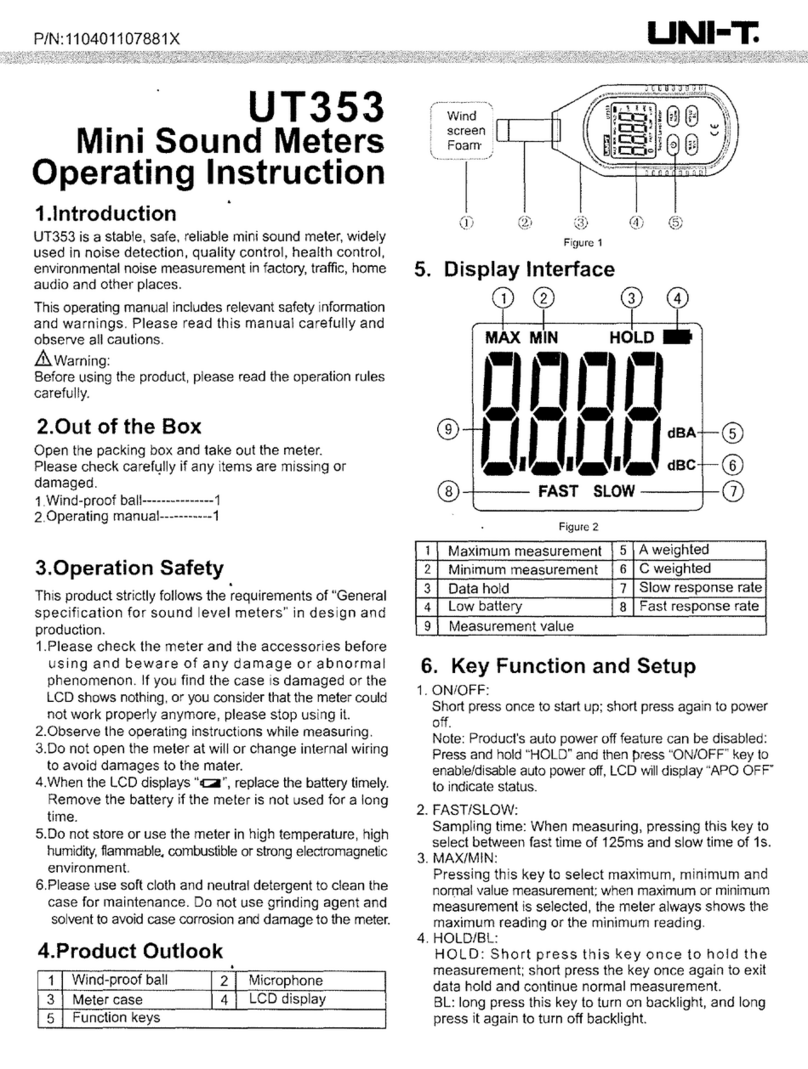 Unit UT353 Operating	 instruction