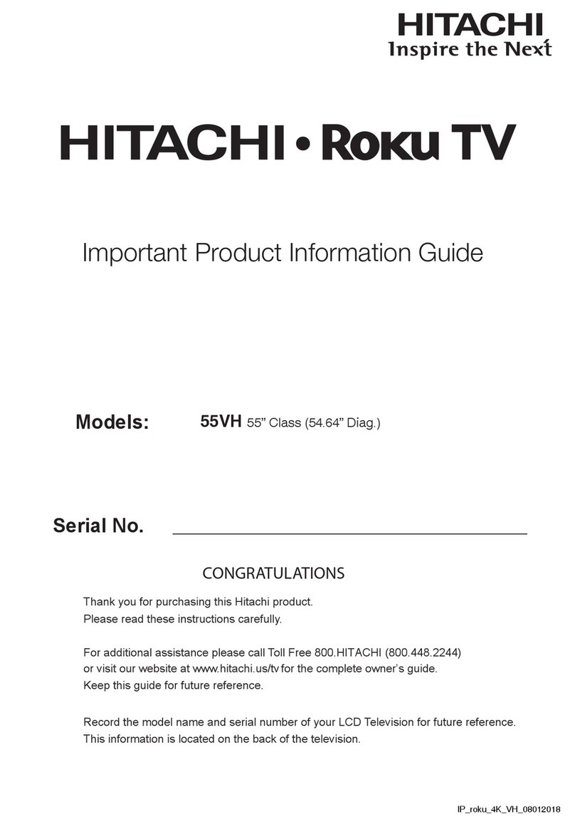 Hitachi 55VH User manual