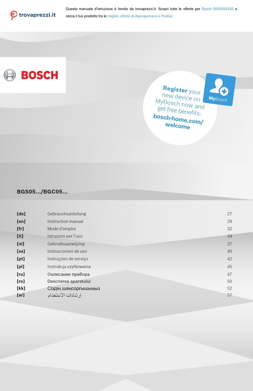 Bosch BGS05X240 instruction manual