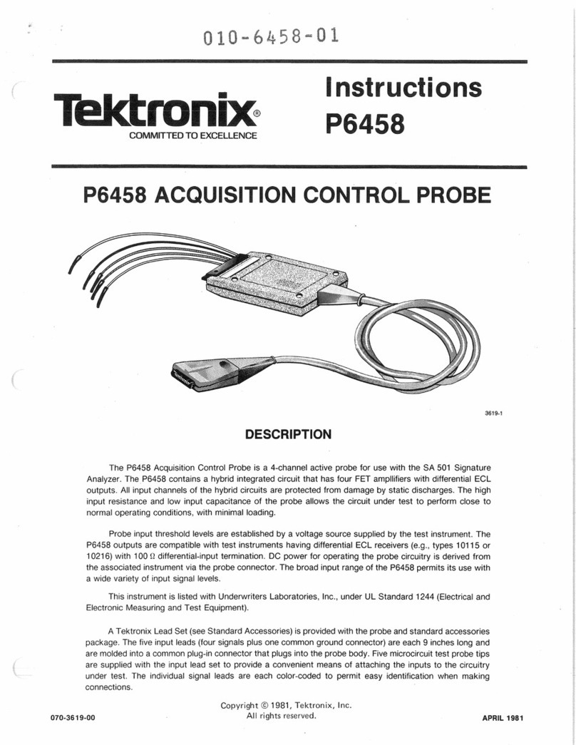 Tektronix P6458 User manual
