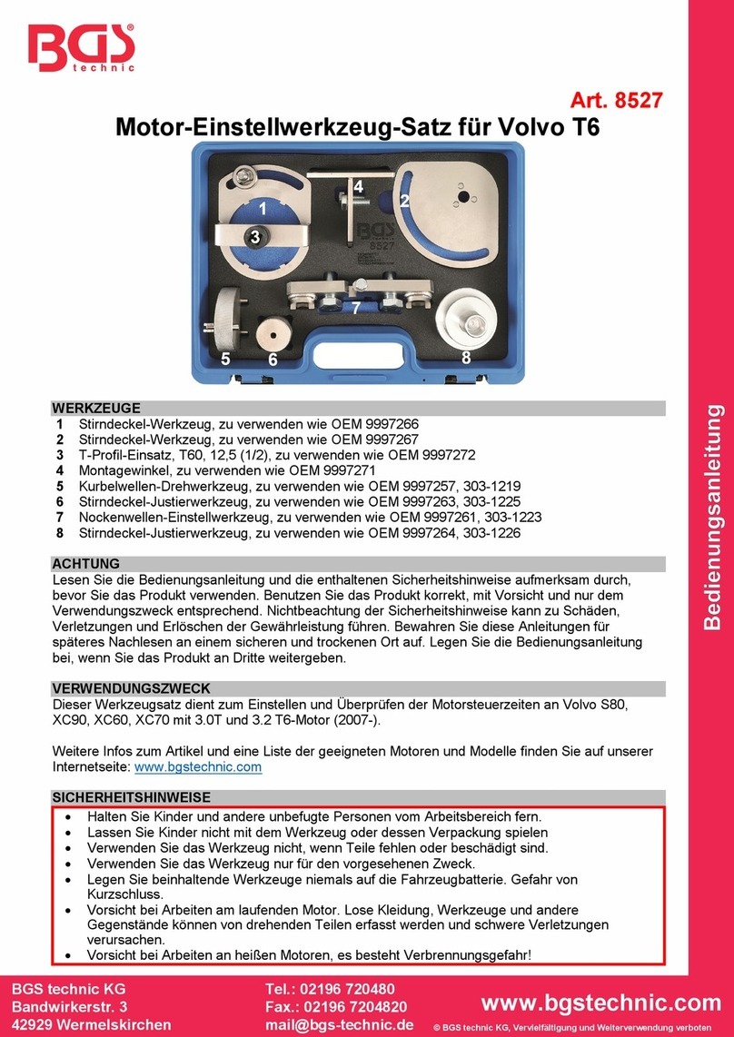 BGS technic 8527 instruction manual