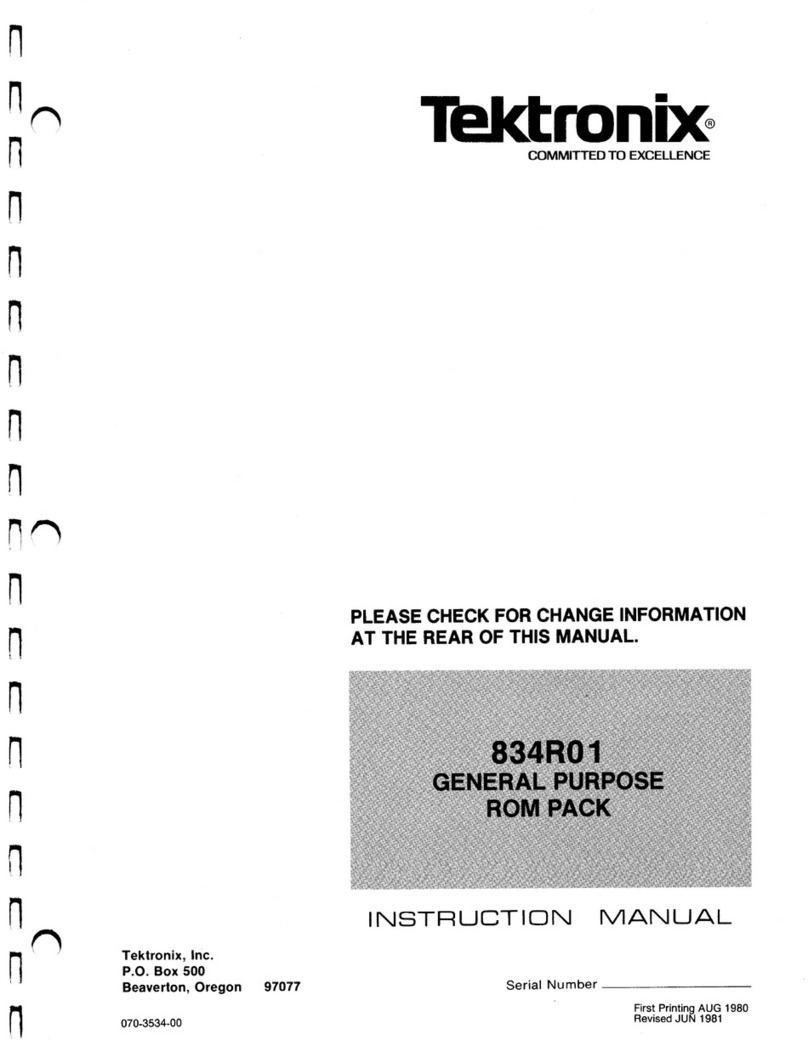 Tektronix 834R01 User manual