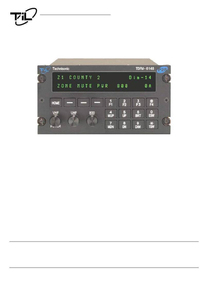 Technisonic Industries Limited TDFM-600 User manual Technisonic Industries Limited TDFM-600 User manual