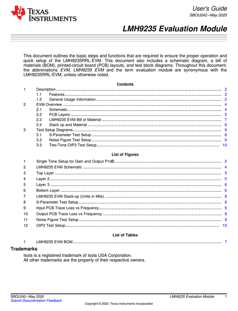 Texas Instruments LMH9235 User manual