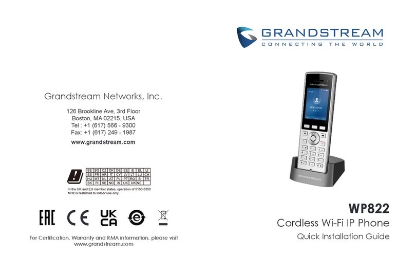 Grandstream Networks WP822 User manual