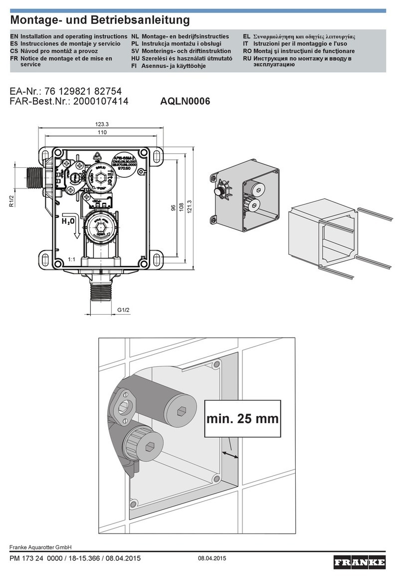 Franke 2000108750 User manual