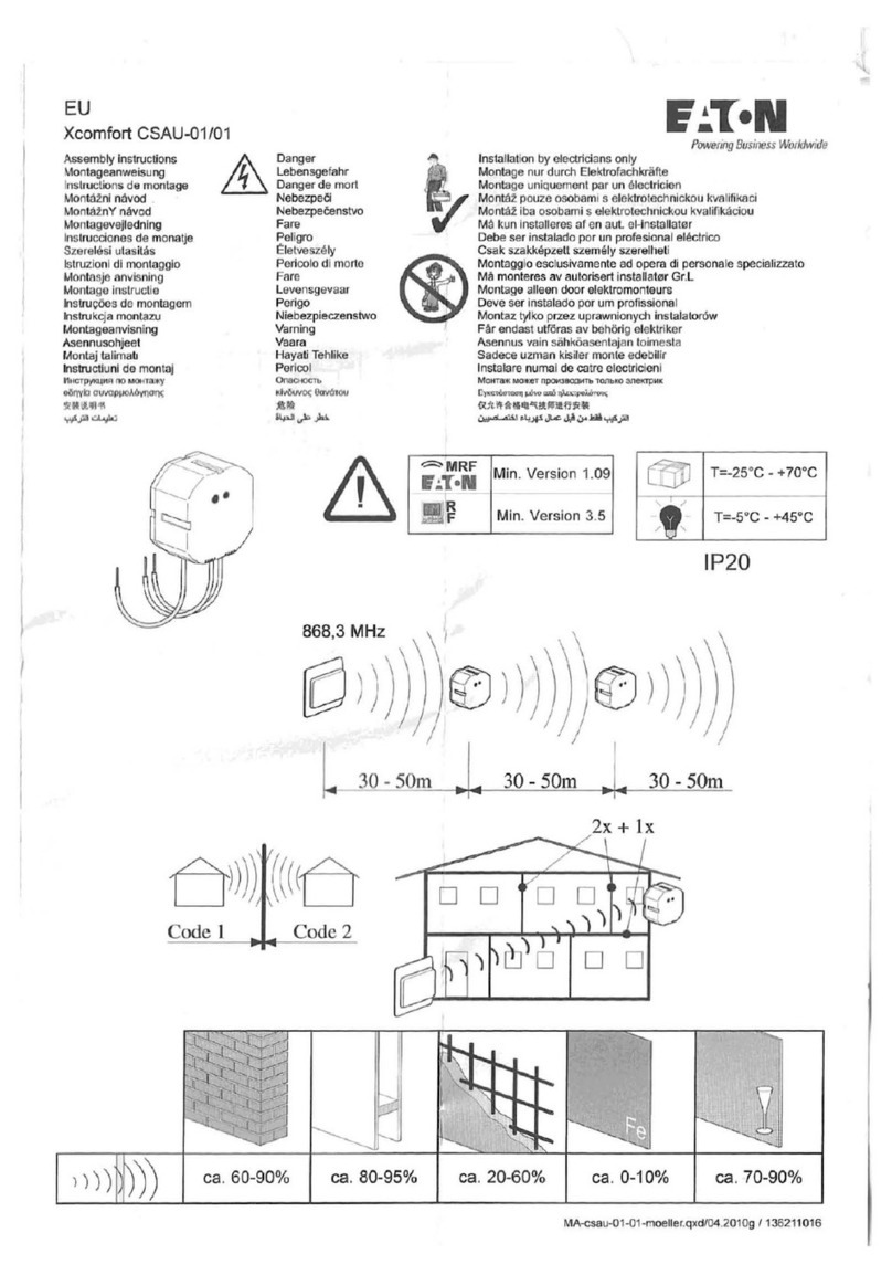 Eaton Xcomfort CSAU-01/01 User manual Eaton Xcomfort CSAU-01/01 User manual