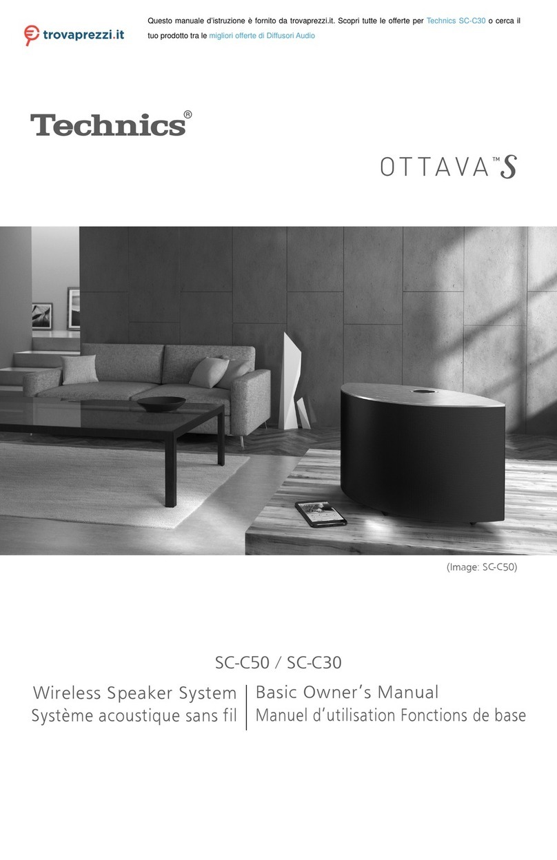 Technics OTTAVA S SC-C50 Installation and service instructions