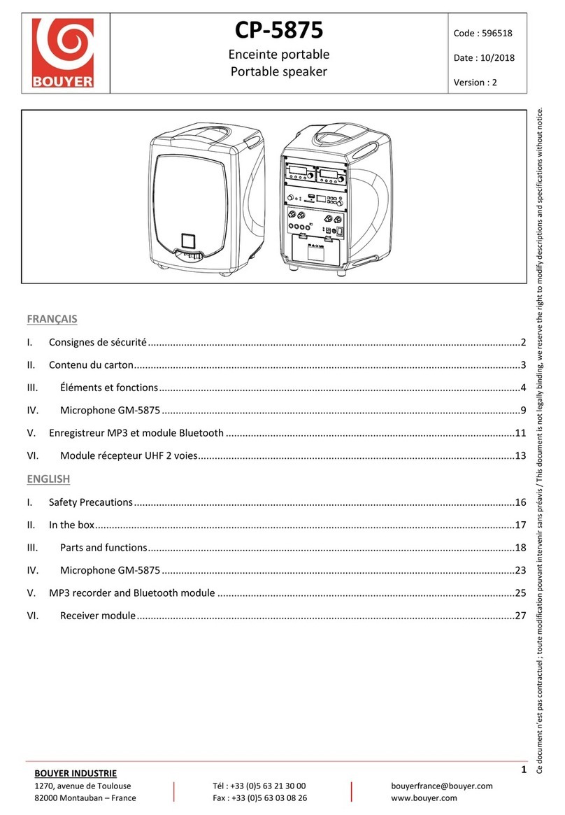 Bouyer CP-5875 manual