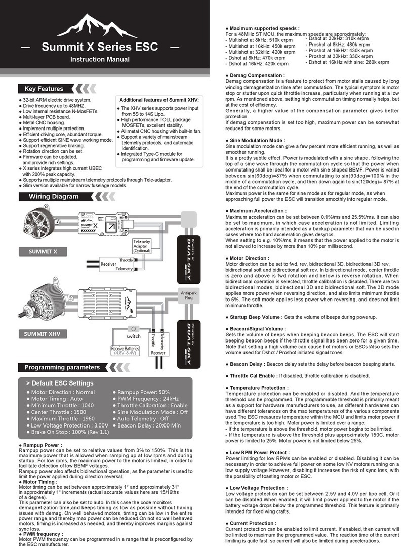 Dualsky Summit X Series instruction manual